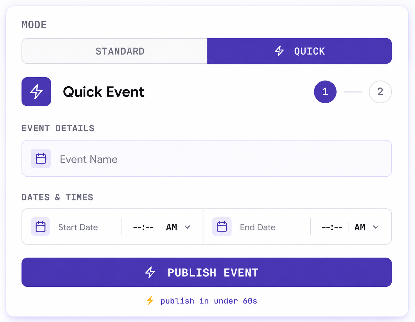 Event Creation